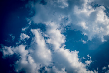 White cloud with Blue sky