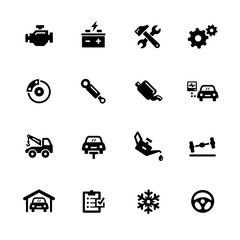 Car Service Icons // Black Series - Vector icons for your digital or print projects.