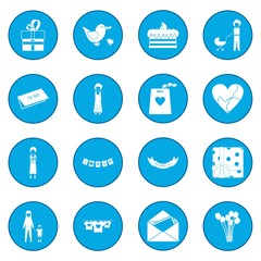 Mother Day black icon blue