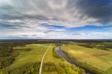 Upper reaches of a Venta river, Latvia.