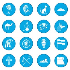 Fototapeta premium Egypt icon blue