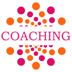 Coaching Pink Orange Dots Circular 