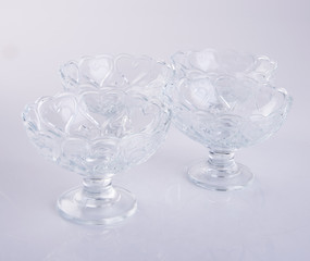 glass or candy pot on a background.