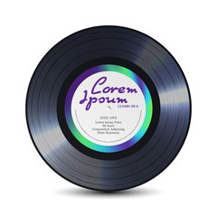 Vinyl Record. Retro Sound Carrier. Rerto Template Of Music Record Plate. For Musical Flyer, Poster.