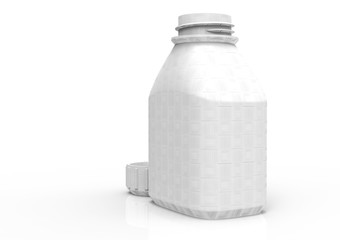 Glass bottle 3D