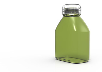 Glass bottle 3D