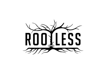 Naklejka premium Rootless logo