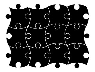 puzzle  silhouette set vector symbol icon design.