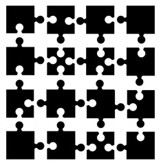 puzzle  silhouette set vector symbol icon design.