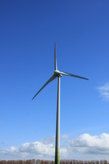 Wind turbine generating electricity