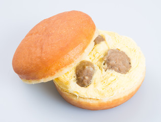 burger or egg burger on a background.