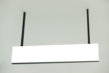 Mock up. Signboard of store, shop. Rectangular shape