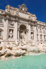 Fototapeta na wymiar The famous de Trevi Fountain, Rome, Italy.