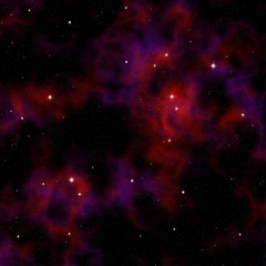 Fototapeta na wymiar Deep space nebula with starfield. Digital illustration
