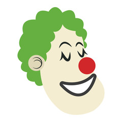 poster festival funfair clown man show vector illustration