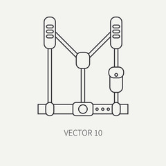 Line flat vector military icon army discharge. Army equipment and weapons. Cartoon style. Army. Assault. Soldiers. Armament. Ammunition. Vector illustration and element for your design and wallpaper.