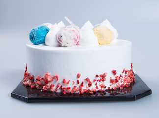 cake or birthday cake on a background.