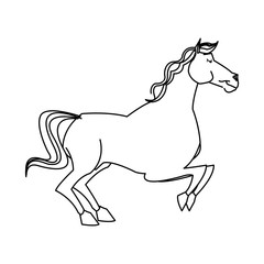 horse caurosel game carnival celebration image vector illustration