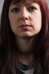 Portrait of a woman with nose ring