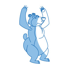 circus bear animal funny entertainment vector illustration