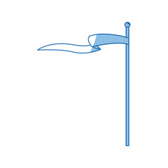 circus flag pole festive entertainment insignia vector illustration