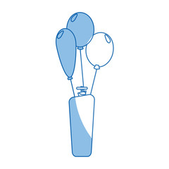 balloons helium filled festival carnival celebration vector illustration