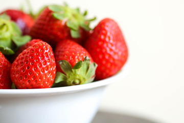 Fresh strawberry from the garden with white background