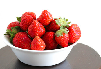 Fresh strawberry from the garden with white background