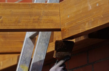 Terrassenüberdachung - Pergola aus Holz montieren