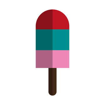 three color popsicle icon image vector illustration design 