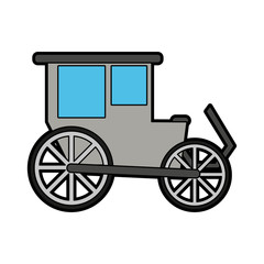 Fototapeta na wymiar carriage wagon icon image vector illustration design 