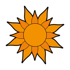 sun representation icon image vector illustration design 
