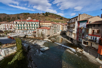 Camprodon village in Girona, Spain