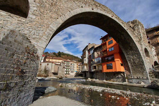 Camprodon village in Girona, Spain