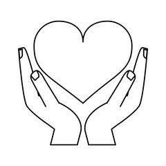 hand holding heart cartoon icon image vector illustration design 