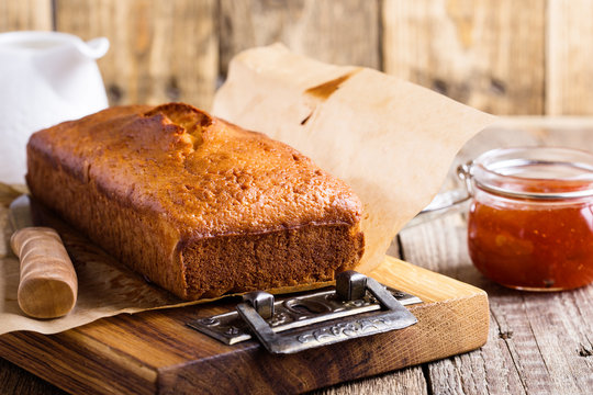 Pound Cake On Baking Paper