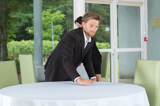 covering the table