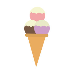 ice cream cone icon image vector illustration design 