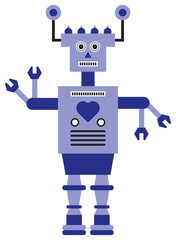 Vector illustration of a toy Robot 