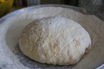 Fresh raw dough.