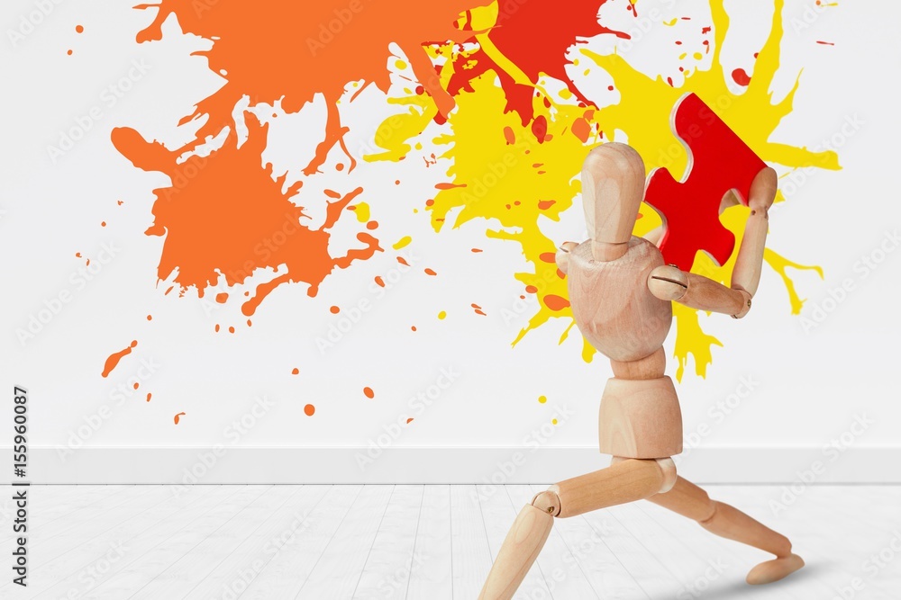 Poster composite image of colourful paint splashes