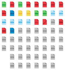 Files, Documents & Actions colorful solid icons