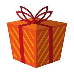 gift box with ribbon bow icon image vector illustration design 