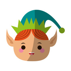 elf or santas helper christmas character icon image vector illustration design 