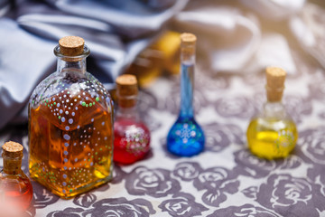 bottle of poison, poisonous capsule, halloween