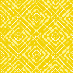 White and yellow paint dot setter concept summer seamless pattern.Modern dynamic abstract repeatable motif in summer sunny color. Vector illustration for surface design, fabric, 