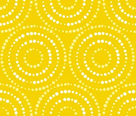 Cercles muraux Polka dot Modèle sans couture d& 39 été concept flare de lumière du soleil. Motif reproductible abstrait dynamique moderne en couleur ensoleillée d& 39 été. Illustration vectorielle pour la conception de surface, tissu, papier d& 39 emballage, arrière-plan.