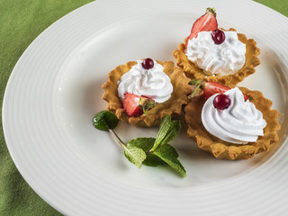 Cake on white plate
