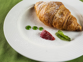 Cake on white plate