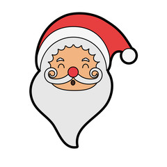 santa claus christmas character icon image vector illustration design 